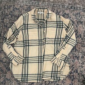 Madewell Striped Beige and Black Shirt
